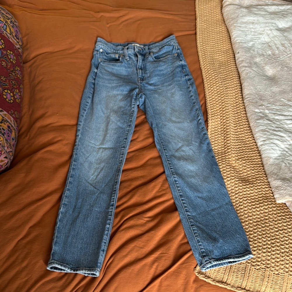 Madewell Blue Straight Leg Jeans